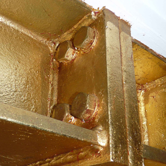 katrin schwenk raumkunst gold brillant vergoldete Stahlträger